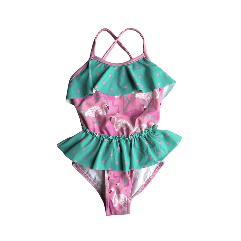 NWT Matilda Jane Island Party Flamingo One Piece Swimsuit